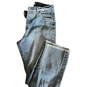 Avec Les Filles Women’s Blue Straight Leg Jeans